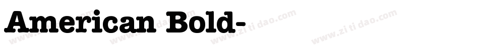 American Bold字体转换